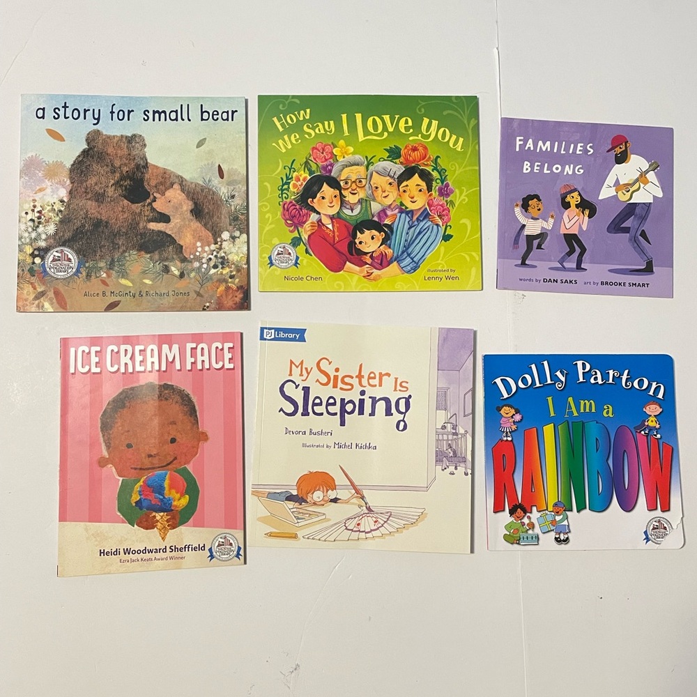 Bundle of 6 PJ Library Children’s Books, Soft Cover 1+ years old